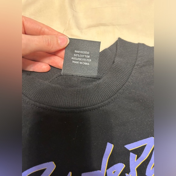 Prince Purple Rain Cropped Sweater, S - Picture 4 of 5